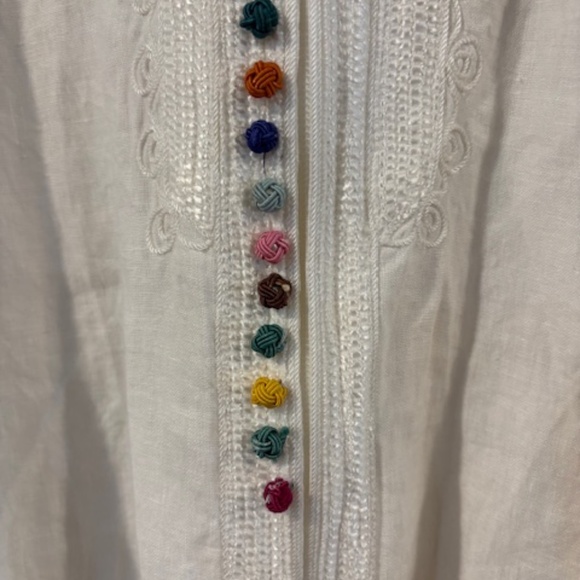 Soft Surroundings Beautiful Linen shirt 1X front zipper - Picture 6 of 7